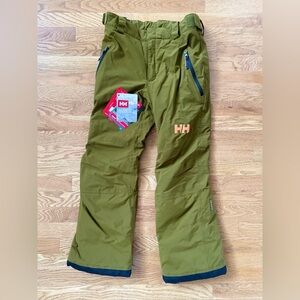 Helly Hansen Jr Legendary ski snowboard pants winter snow gear 14 olive army